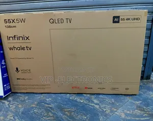 Infinix Tv 55 Inch Qled Smart Tv Uhd (Whale Tv) With Dolby Audio