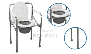 Local Shipment】Elderly Commode Chair Movable Bath Commode Chair Ba