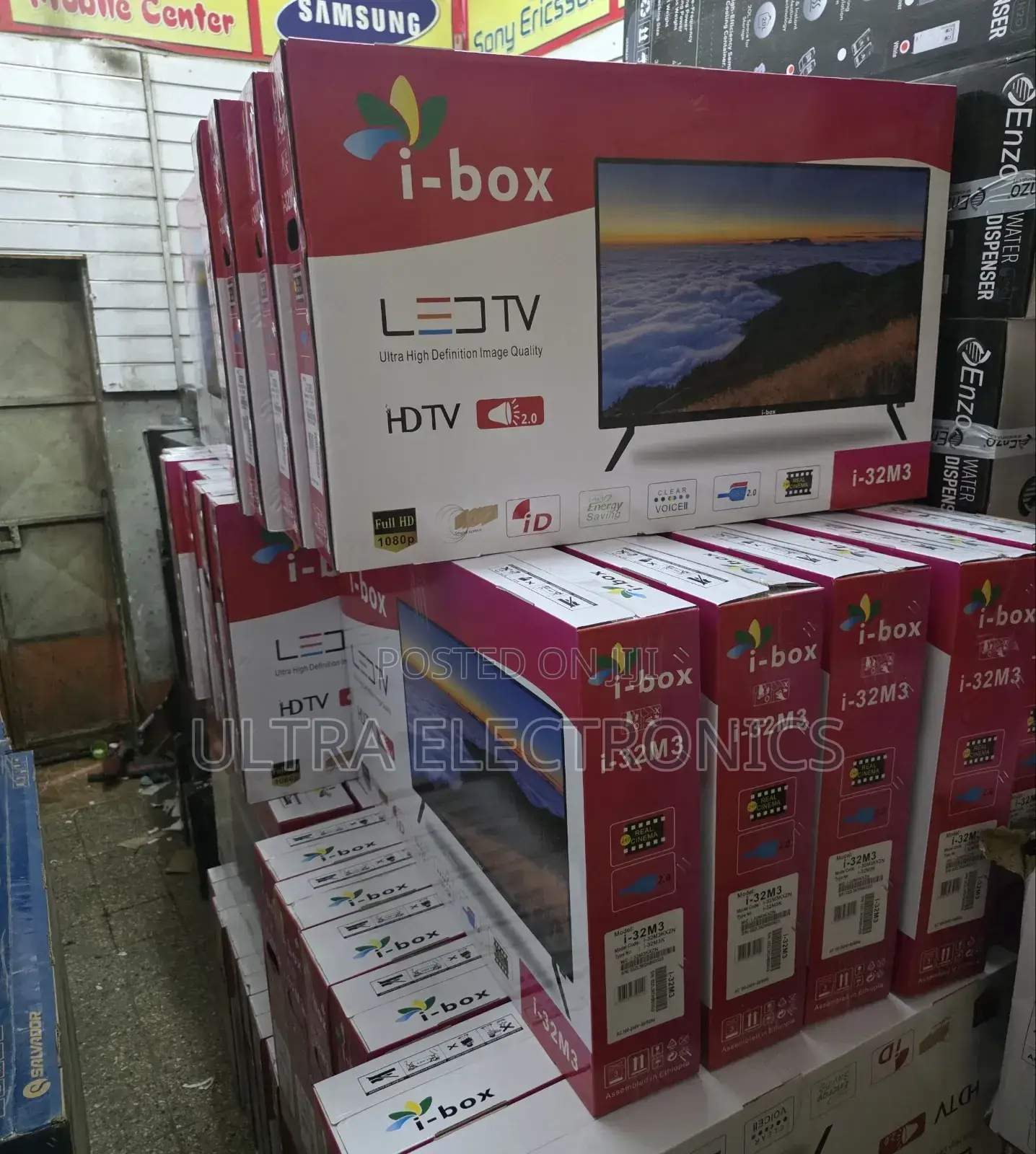 I-Box 32m3 Smart TVS and Enzo Water Dispensers. The I-Box 32