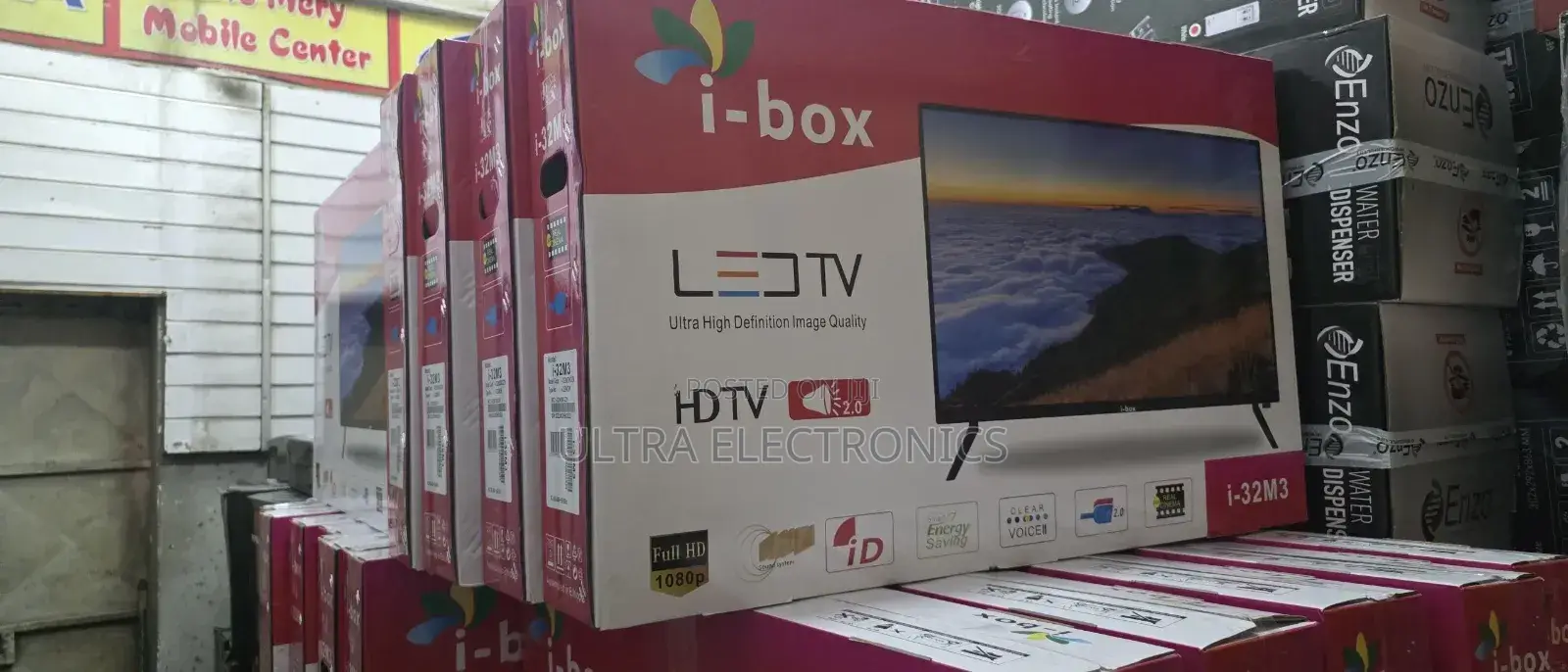 I-Box 32m3 Smart TVS and Enzo Water Dispensers. The I-Box 32