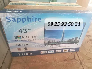 Sapphire 43inch Tv Smart Android New 20 25 Model Double Glass