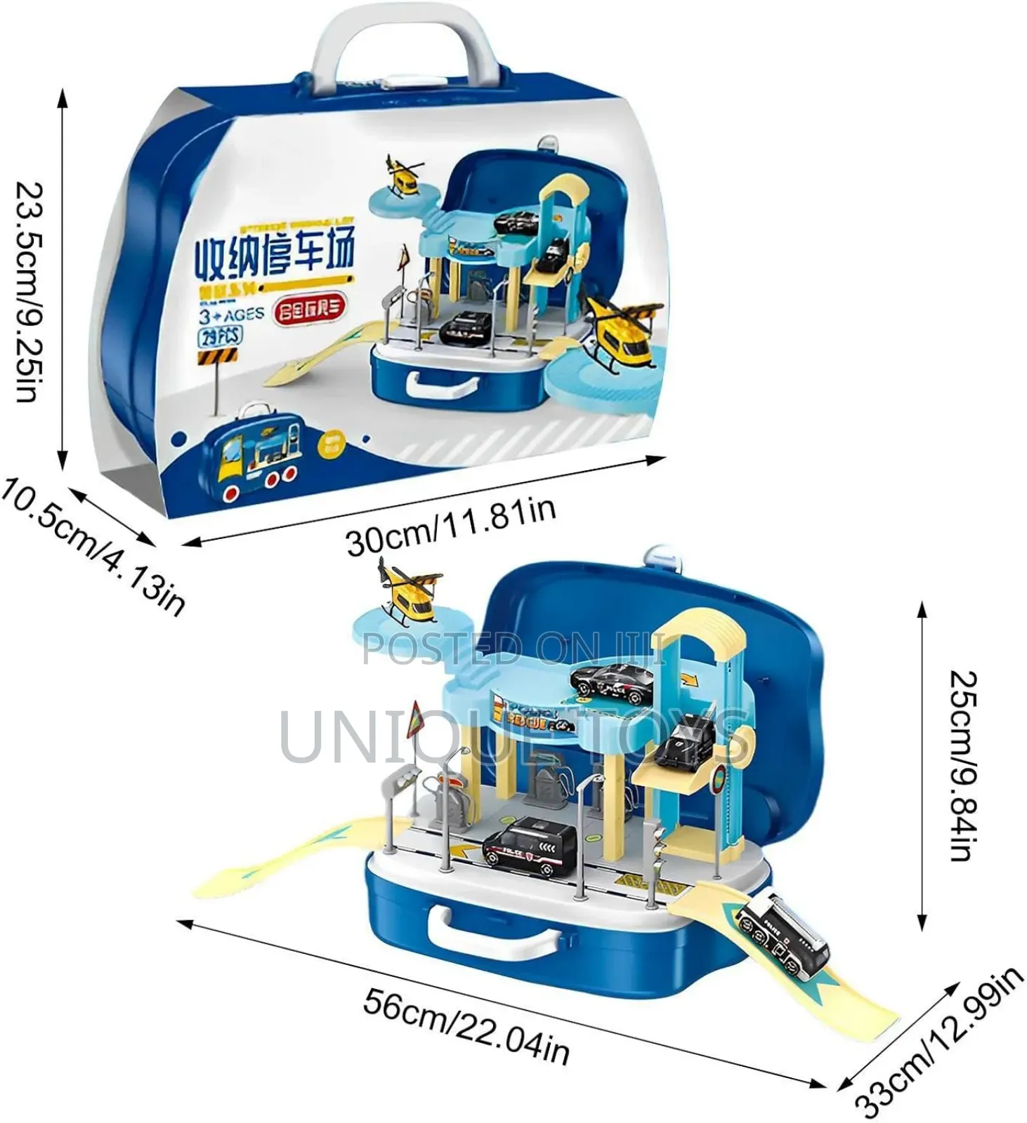 2-in-1 Montessori Car Track Playset