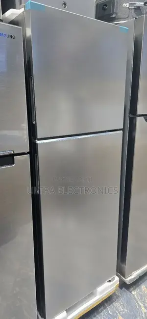 Samsung 350-Litre Top-Mount Refrigerator in a Stainless Steel Finish.