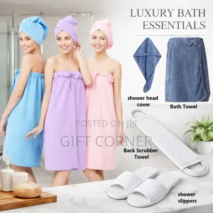 5 PCS Complete Bathrobe Shower Set