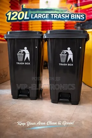 Garbage 120 Liter Durable Trash Box Heavy Duty Plastic Waste Bin