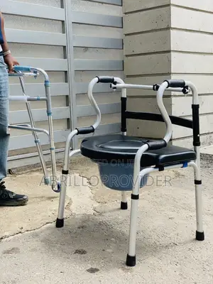 Aluminum Frame Walking Aids Folding Commode Chair Multifunction Walker