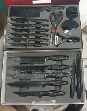 18 PCS Knife Set Chef Knife Knive Set ቢላ ሴት
