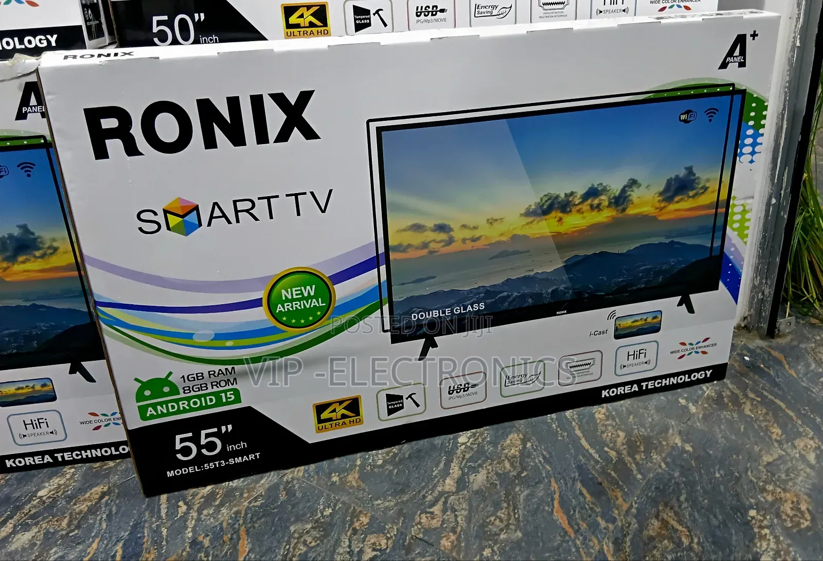 Ronix 55 Inch Smart Tv Uhd Android 15.0 Ultra Hd DisplayOriginal
