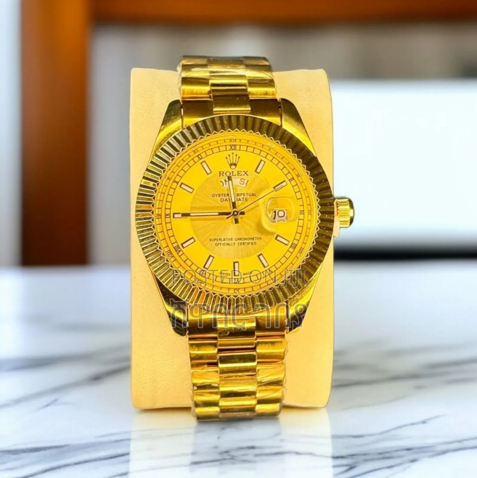 Luxury Rolex Datejust Gold Oyster Perpetual Men's Watch - Addis