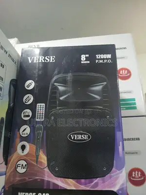Speaker Verse Brand 8-Inch Portable Bluetooth Speaker.