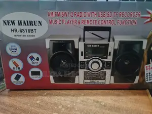 New Hairun Hr-6818bt Am/Fm/Sw1-2 Radio and Music Player.