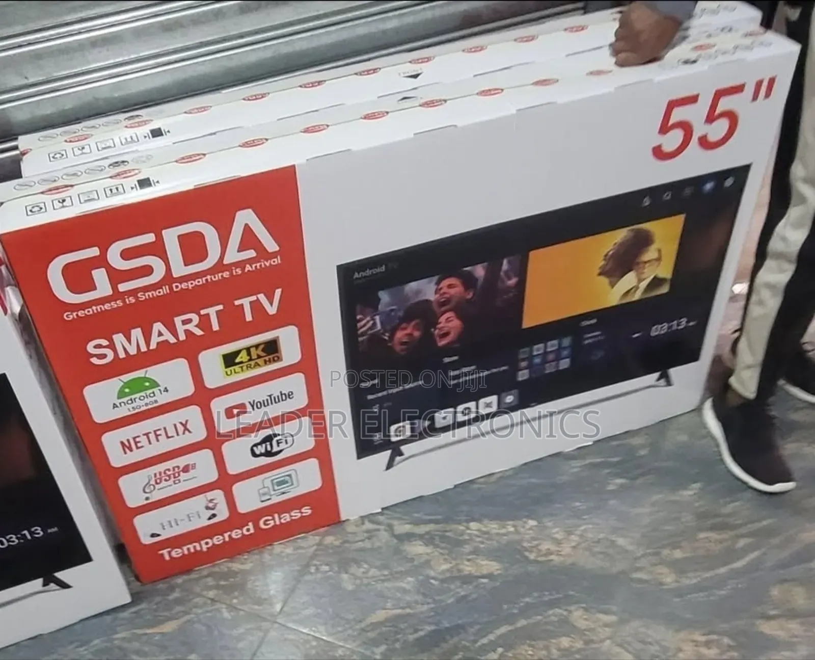 Gsda 55" Smart Android Tv – Double Glass (2026 Model)