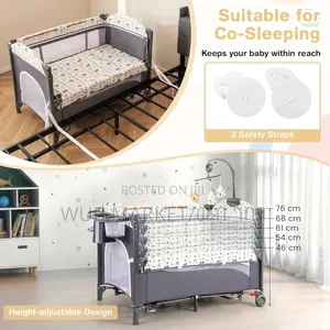 4 In 1 Baby Bed-ተጣጣፊ የልጆች አልጋ