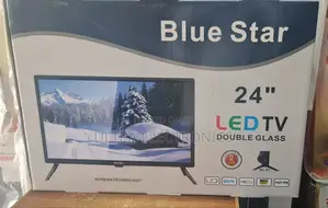 Blue Star 24" Led Tv Featured on Its Packaging Box.