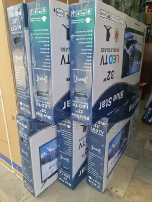 Blue Star 32" Led Tv, Likely Featuring "Double Glass" Technology For
