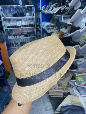 Straw Fedora Hat.