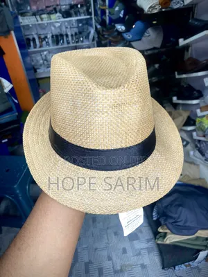 Straw Fedora Hat.