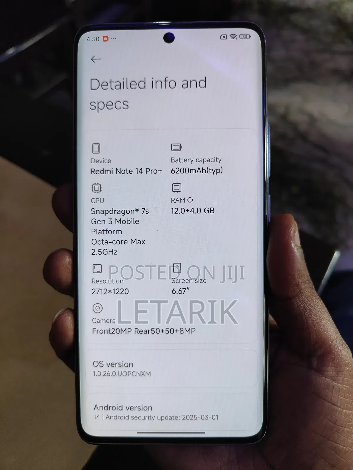 New Xiaomi Redmi Note 14 Pro+ 256 GB White