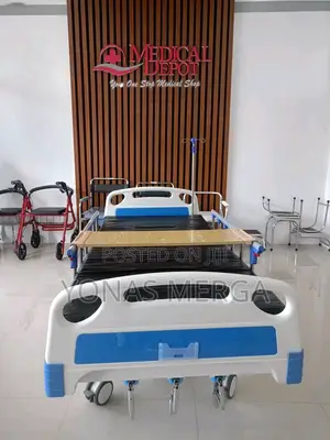 Hospital Bed峬添አልጋwith Railings, Head and Leg Adjustable,(2function)