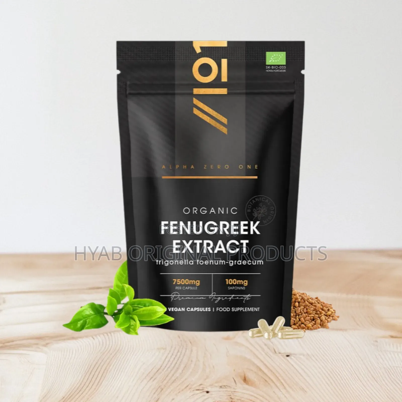 Organic Fenugreek 90 Capsules / 7500mg