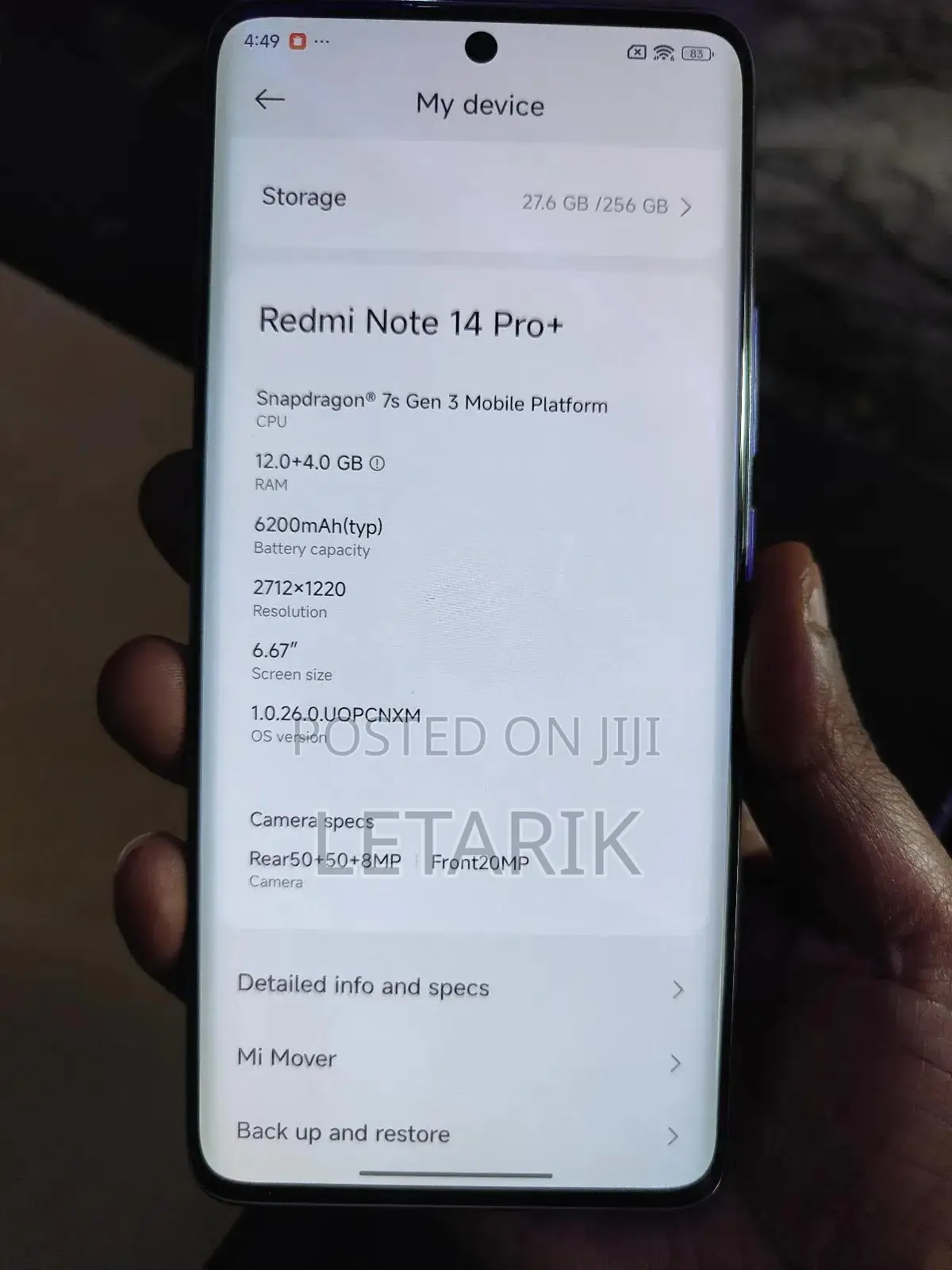 New Xiaomi Redmi Note 14 Pro+ 256 GB White