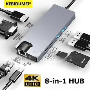 8 in 1 Type C Adapter With Vga
