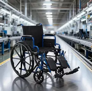 24-Inch Rear Wheel Steel Foldable Manual Wheelchair Silla De Ruedas