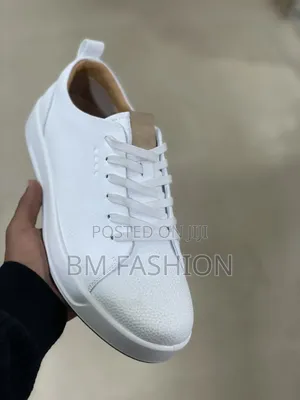 Ecco Men's All White Pebbled Leather Sneakers