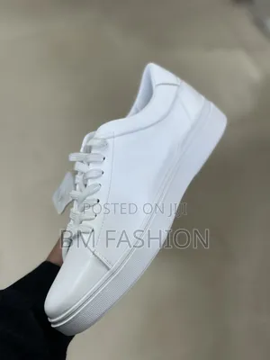 Ecco Minimalist All-White Leather Sneakers