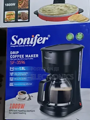 Sonifer Drip Coffee Maker (Model Sf-3596). It Features a Sleek