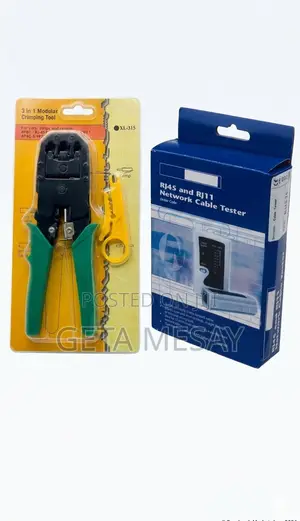 Professional Rj45 Network Cable Crimping Tool Tester Kit