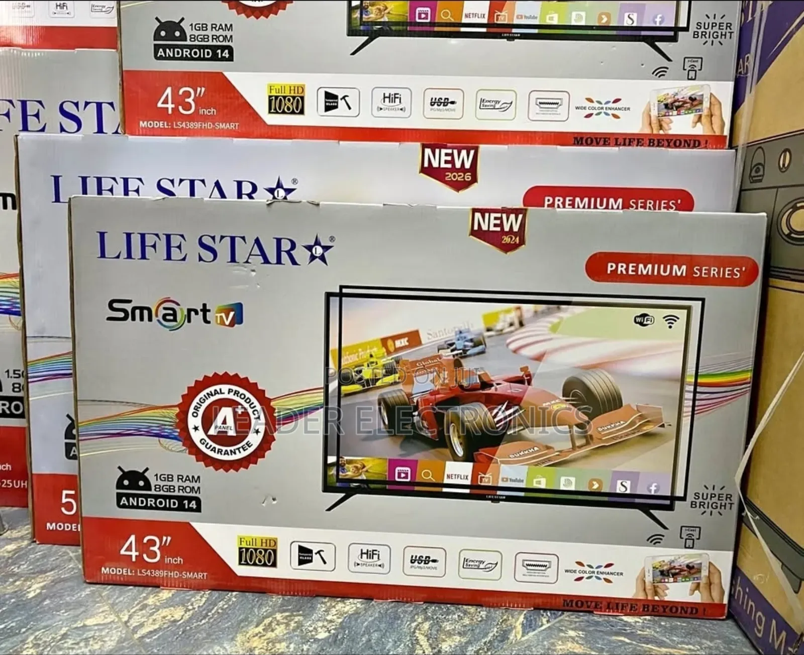 Lifestar 43" Smart Android Tv – 2026 New Model Original Product