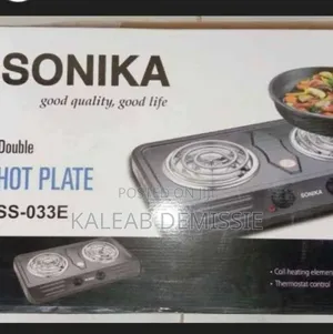 Sonika Hot Plate ባለሁለት ምድጃ ስቶቭ