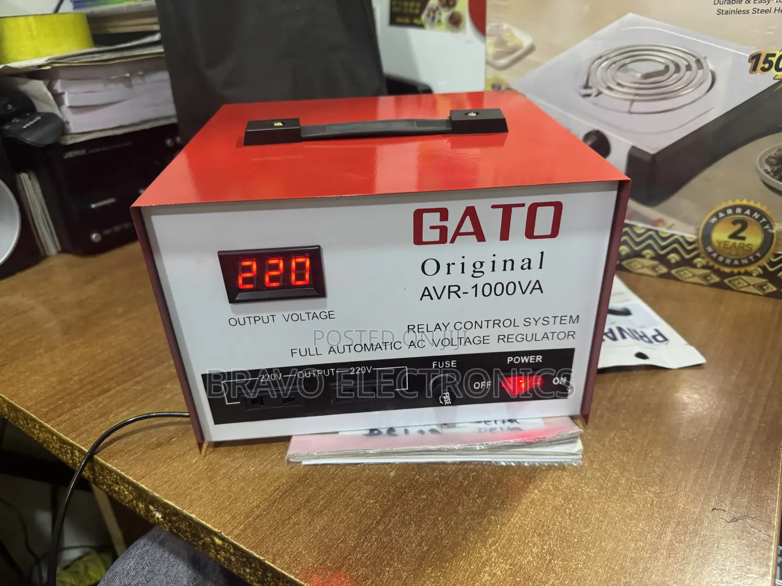 Gato Digital Stabilizer – 1000w | Voltage Protector | Smart Display