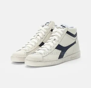 Diadora Game Unisex - High-Top Trainers - White/Blue Caspian Sea