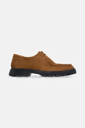 Garment Project Leather Lace-Up Shoes 'Minesota' Camel