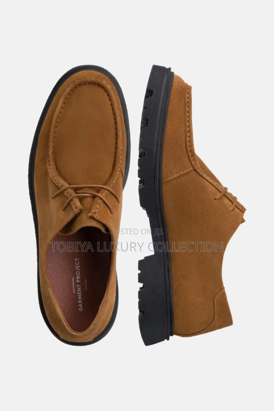 Garment Project Leather Lace-Up Shoes 'Minesota' Camel