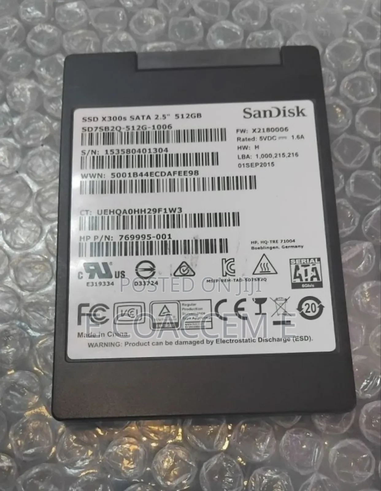 Sata SSD Sandisk 512gb SSD X300s Sata 2.5" 512gb Price 15000etb