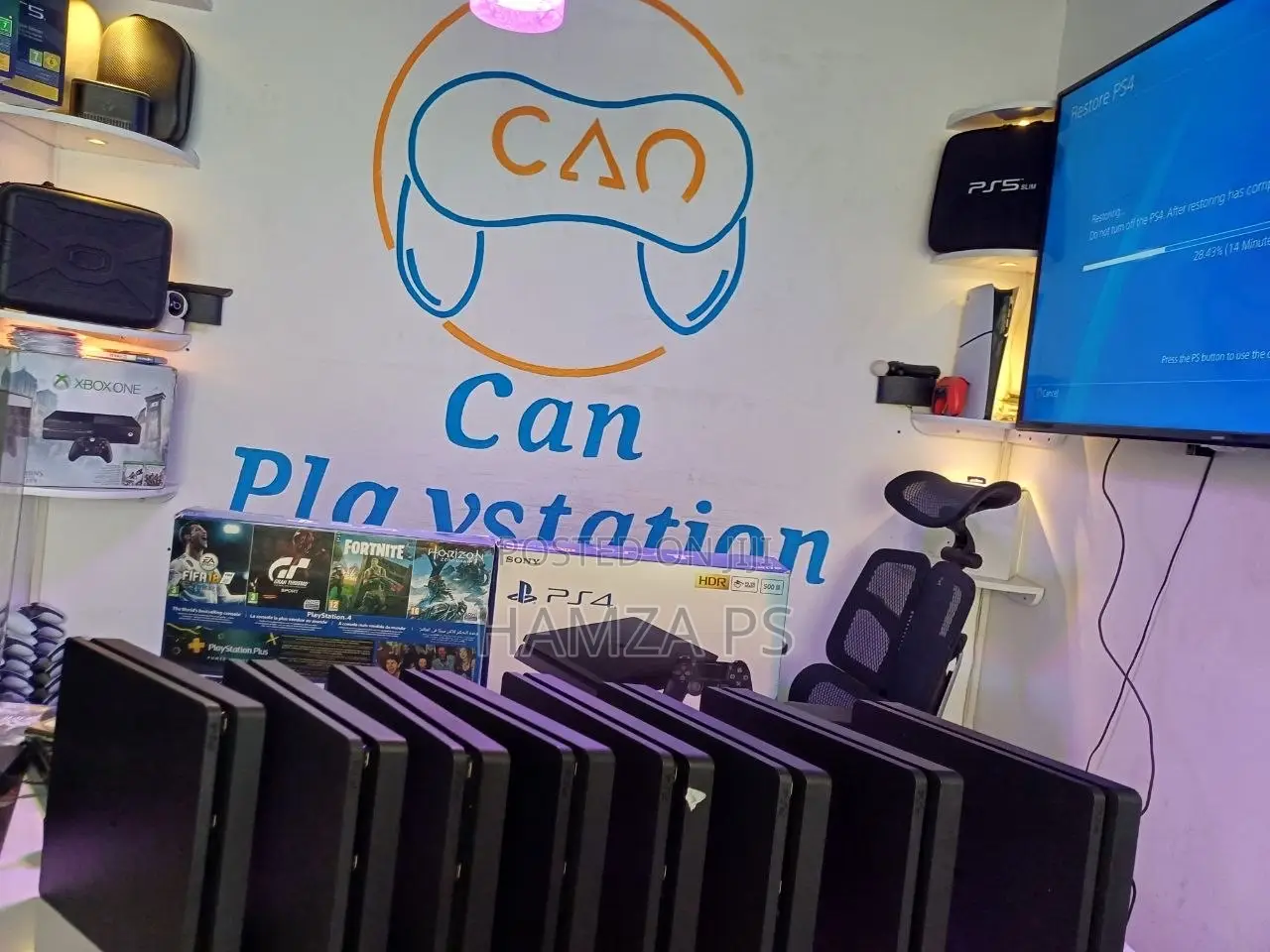 ከካርቶን የወጡ Ps4 Slim Update With 5 Games