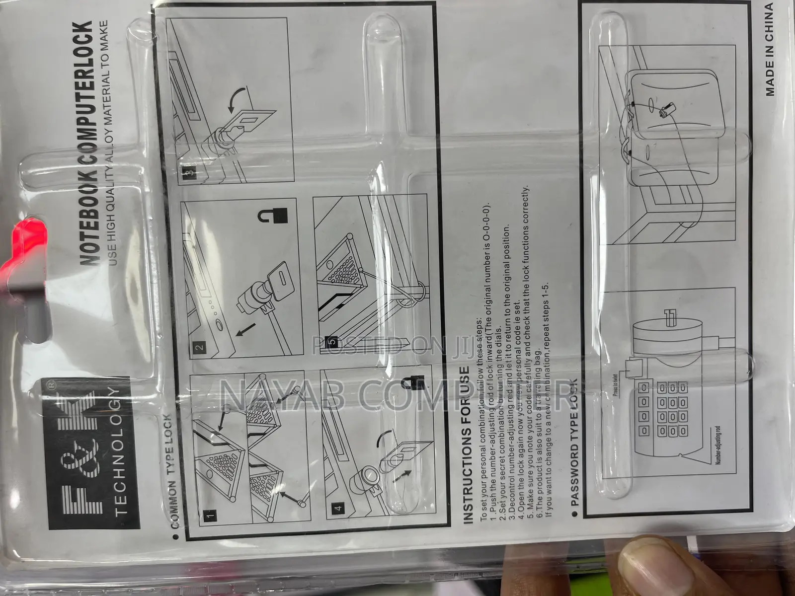 Notebooks Computer Lock