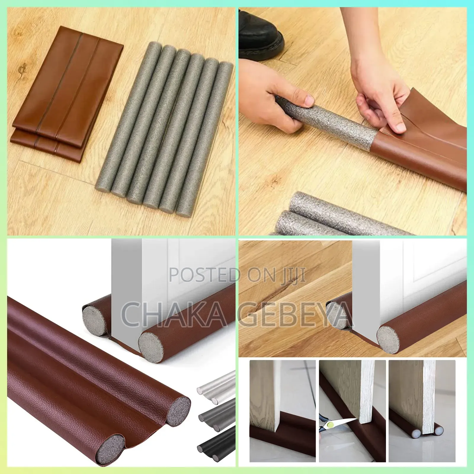90cm Flexible Door Draft Stopper–Leather Seal for Dust,Insects Noise