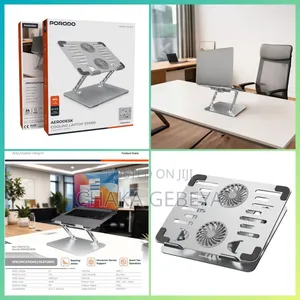 Ergonomic Laptop Riser With Active Cooling – Usb‐C Powered,Quiet Sound