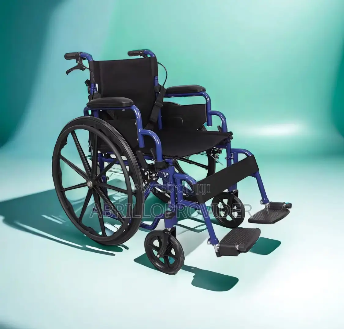 Wheelchair Medical Flip Armrest Footstool Folding Patient Manual B