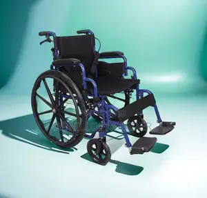 Wheelchair Medical Flip Armrest Footstool Folding Patient Manual B
