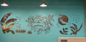Logo Designs and Cut Outs With Wallpaper Stickers Foams Board