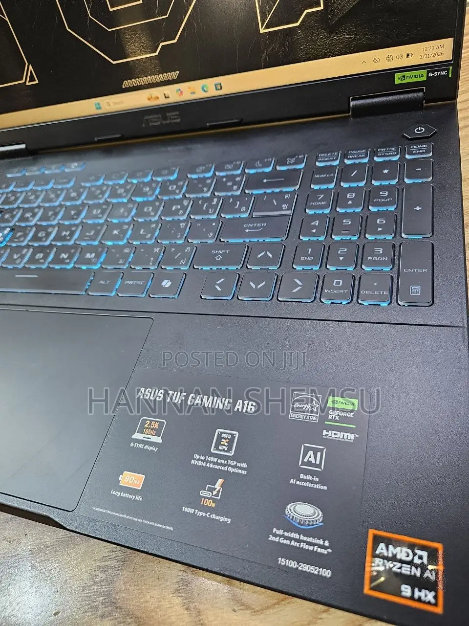 Laptop Asus TUF Gaming A16 16GB AMD Ryzen 9 SSD 1T