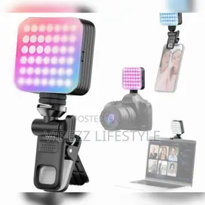 Rgb Portable Selfie Light - 360° Rotating Light For Tiktok Vlogging