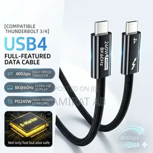 Thunderbolt 4, 40gbps High Speed, at 60hz Video, 240w Pd 3.1 Charging