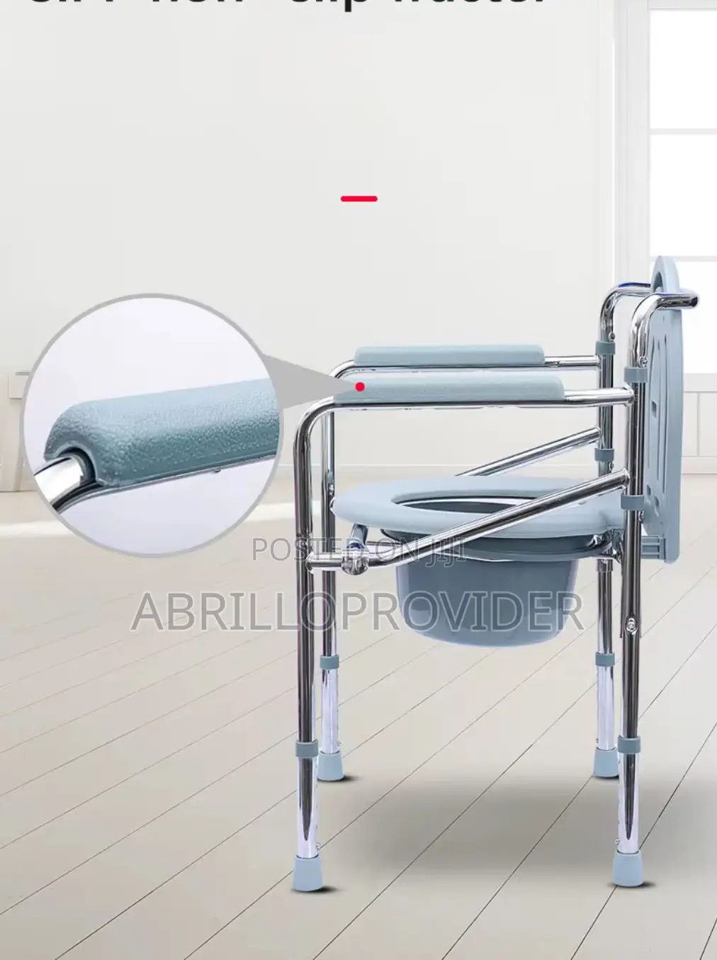 3-in-1 Steel Commode Folding Frame Weight Capacity Easy Cleaning