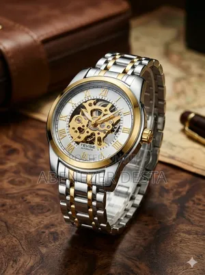 Image Is a Tevise Luxury Skeleton Automatic Watch.